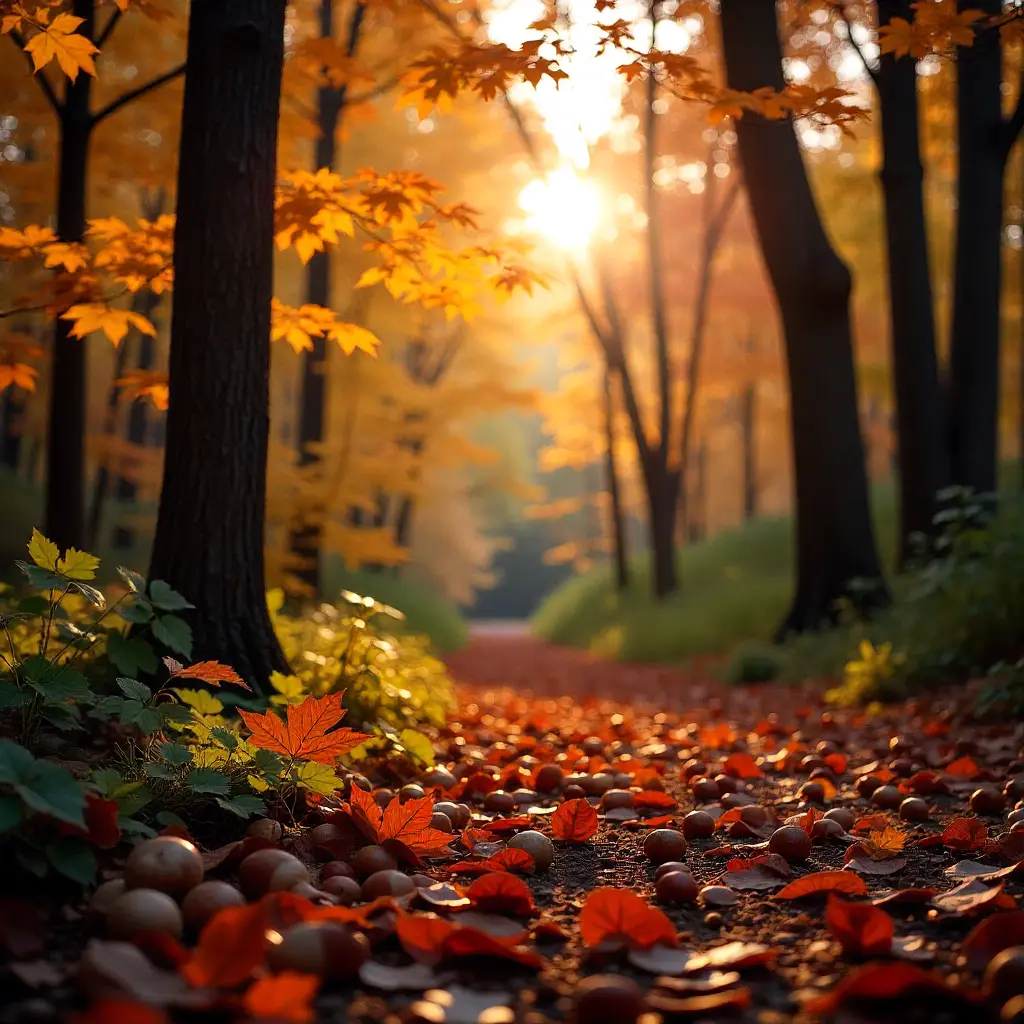 Autumn forest scenery in Northeast US featured  