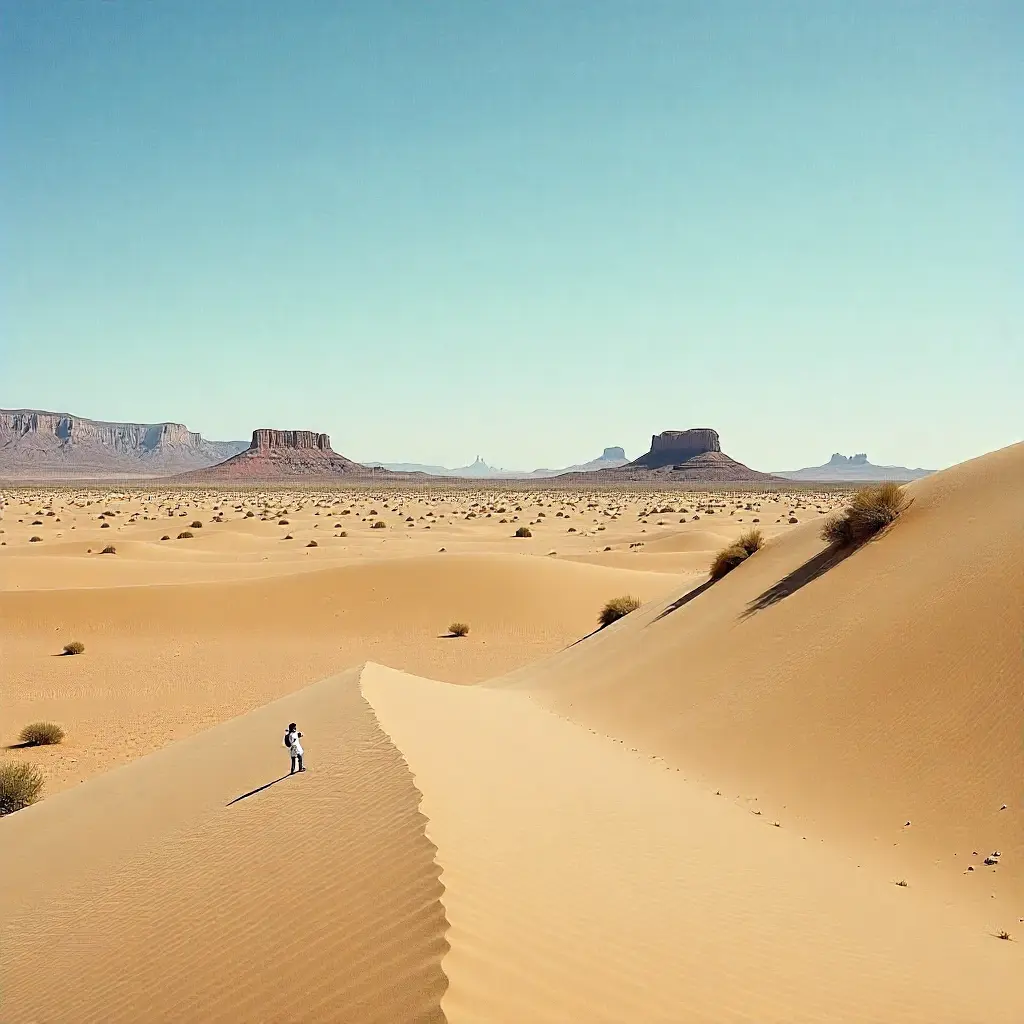Desert landscape in Southwest US displayed  